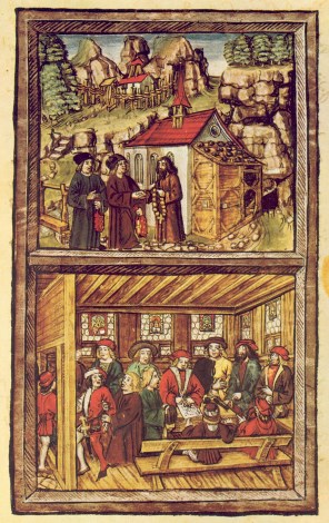 성 니콜라오 데 플뤼에_from the Amtliche Luzerner Chronik of 1513 of Diebold Schilling the Younger.jpg